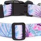 Mercano Adjustable Dog Collar - Special Design Patterns, Soft Nylon Comfortable Sturdy Pet Collar for Small Medium Large Dogs (M, Floral Purple)