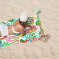 Dock & Bay Beach Towel - Quick Dry, Sand Free - Compact, Lightweight - 100% Recycled - Includes Bag - Tropicana Treat - Extra Large (200x90cm, 78x35)