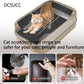 Cat Nail File Scratching Strips - 6 Pcs Cat Scratcher Liner for Litter Box, 3 Pairs Peel Stick Cat Strips in Different Sizes - Recommended for Litter Box Use (Black)
