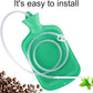 Enema Bag Kit with 5ft Hose Coffee Enemas at Home Water Shower Douche Colon Detox Cleanse Kit with Enema Tubing, Enema Tips, Clamp and Hook (Green, 2 L)