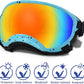 Large Dog Sunglasses with Adjustable Strap UV Protection, Winproof Dog Puppy Sunglasses, Suitable for Medium-Large Dog Pet Glasses, Dogs Eyes Protection，Soft Dog Goggles