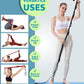Gradient Fitness Therapy Stretching Belt, 12 Circle Multi Ring Stretching Belt (1.5 inches wide x 86.6 inches long), Therapy Equipment, Yoga Stretcher Strap,Leg Stretcher. Equipped with arch foot pads and pointed massage balls(BLACK)