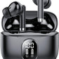Wireless Earbuds, 2025 New Bluetooth 5.4 Headphones HiFi Stereo with 4 ENC Mic, 40H Mini Ear Buds In-Ear Noise Cancelling Earbuds with LED Screen, Ultra Light USB-C Bluetooth Earphones for Android iOS