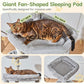 Taoqimiao 72 Inches Cat Tree for Large Cats, Multi-Level Tall Cat Tower, Widened Cat Condo with Large Scratch Board, 5 Scratching Posts, Metal Hammcock, Cozy Basket, Light Gray, MS045W