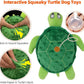 Adpartner Squeaky Toys for Dogs, 2 Pack Turtle Dog Toy Plush Crinkle Dog Toys to Keep Them Busy, Interactive Squeak Stuffed Pet Chew Toys for Small to Medium Dogs Teething Training Reduce Boredom