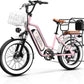 Electric Bike for Adults, 20"x 4" Fat Tire 35MPH Ebike, 1450W Peak Mountain Bike with 48V 20AH Removable 960WH Battery, 80 Miles Max Range Hydraulic/Mechanical Disc Brake 7-Speed Electric Bicycle