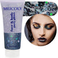 MEICOLY Black Glitter, Professional Body Paint, Mermaid Sequins Eye Glitter for Halloween Cosplay SFX Makeup, Chunky Face Gel for Women and Kids, 50ml