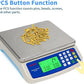 Large Digital Kitchen Scale 30KG Commercial Food Scale 66LB for Baking Bread Meat Stainless Steel Price Computing Scale LCD Display,Prep Counting Scale for Parts and Coins Adapter Included