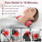 Neck and Shoulder Relaxer with Upper Back Massage Point, Cervical Traction Device Neck Stretcher for TMJ Pain Relief and Cervical Spine Alignment Chiropractic Pillow (Dark Pink)