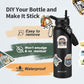 40 oz Insulated Water Bottle with Straw (Cold for 48 Hrs), Stainless Steel Triple Wall Vacuum Sports Water Jug, Leakproof Hydro Cup Flask with Paracord Handle & Straw Spout Lids & DIY Stickers