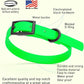 Dogline Biothane Waterproof Dog Collar Strong Coated Nylon Webbing with Black Hardware Odor- Proof for Easy Care Easy to Clean High Performance Fits Small Medium or Large Dogs, Tropical Green