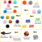 60 Pack Cat Toys - Assorted Kitten, Mouse, Crinkle & Pom Pom Balls