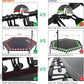ONETWOFIT 48" Silent Mini Trampoline with Adjustable Handle Bar Fitness Trampoline Bungee Rebounder Jumping Cardio Trainer Workout for Adults