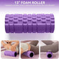 5 in1 Foam Roller Set, High Density Deep Tissue Massager for Muscle Massage, Massage Roller, Massage Ball, Resistance Band for Whole Body Physical Therapy Deep Muscle Massage (Purple)