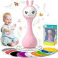 alilo Smarty Bunny Baby Rattle Musical Light Up Toys, Infants Newborns Baby Toys 0-3-6-12-18-24 Months,1 Year Old Boy Girl Gifts, 4 Music Modes and Color Recognition Function with 9 Color Card