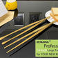 JETKONG 2 Pcs 14-Inch Cooking Tweezers Extra Long Stainless Steel Food Tweezers Kitchen Tweezer Tongs (Gold)