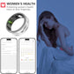 Thin Smart Ring for Fitness & Health Tracking -Heart Rate/Blood Oxygen Monitor, 5ATM Waterproof, Sleep Analysis, Pedometer -No APP Subscription Compatible with Smartphone (Silver, 7)