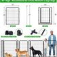 Dog Playpen Outdoor Extra Wide 32 Panels Heavy Duty Dog Fence 40" Height Anti-Rust with Doors Portable for RV Camping Yard, Total 84FT, 561 Sq.ft, Snowy Black