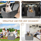 Dog Car Seat for Small/Medium Dogs - Dog Booster Seat with Safety Straps & Non-Slip Base, Travel Pet Car Seat with Storage Pockets, Washable & Removable, Suitable for Dogs Under 35 lbs (Gray)