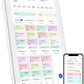 21.5 Inch Smart Digital Calendar – Electronic Chore Chart & Planner with 1920x1080P IPS Touchscreen, Weekly/Monthly Family Organizer for Wall or Desk, White 2025 New Version