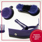 Weaver Equine 6-Piece Horse Grooming Kit, Ergonomic Gentle Horse Care Kit, Equestrian Supplies for Bathing Support, Detangling, and More, Purple/Black
