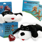 Special Edition Snuggle Puppy Toys - Heartbeat Puppy for Dogs - Pet Anxiety Relief and Calming Aid - Comfort Dog Toys for Behavioral Training in Black & White