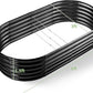 Land Guard 6x3x1.5ft Galvanized Raised Garden Bed Kit, Metal Planter Boxes Outdoor, Oval Metal Raised Garden Bed for Vegetables, Flowers (Dark Gray)