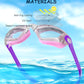 Kids Swim Goggles, Swimming Goggles for Kids Toddlers 3-14 with Swim Cap, Nose Clip, Nose Bridge, Ear Plugs