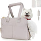 Dog Purse Carrier for Small Dogs, Soft Soft Sided Folding Dog Carriers for Small Dogs Medium Cats Puppies up to 15 Lbs, Washable Breathable Puppy Carrier for Outdoor Travel (Large Gray)