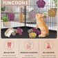 Bissap 12PCS Rabbit Chew Sticks, Hanging Chew Sticks & Cakes Timothy Hay Carrot Strawberry Treat for Bunny Chinchilla Guinea Pig Hamster and Other Small Pets Molar Snack Toy