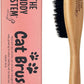 The Buddy System Cat Brush with Boar Bristle and Wooden Handle, Professional Grade Daily Grooming Hairbrush, Reduce Shedding, Soft Hair and Healthy Shine (1 Pack)