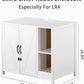 Cat Litter Robot Enclosure,for Placing Litter Robot 3/4,Power Outlet and Dog-Proof Shelf for Litter Robot Cabinet,Litter Collector for Automatic Litter Box Enclosure,Cloud White
