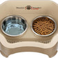 Neater Pet Brands Neater Feeder Deluxe Mess Proof Dog Bowls Elevated for Large Dogs Over 40 lbs, Made in USA, No Spill Raised Dog Food Bowl Stand Feeding Station, Food and Water Bowl Set, Cappuccino
