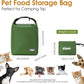 Dog Food Travel Bag,Pet Food Container 20 lb w/2PCS Collapsible Dog Travel Bowls and Zipper Side Pocket(Green, Large)