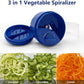3 in 1 Vegetable Spiralizer Slicer, Adjustable Zucchini Carrot Noodle Maker, Cucumber Spiral Cutter, Easy to Use Kitchen Tool（Blue）