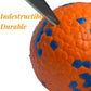 Tough Dog Toys for Aggressive Chewers & Teething Puppies, Bouncy Balls for Medium Dogs, Durable Pet Toys, Floating Dog Balls for Water Play (Orange-Blue-Set)