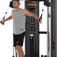 Altas Strength Folding Home Gym Smith Machine with Pulley System Gym Squat Rack Weight Bar Upper Body Strength Training Leg Developer Commercial Fitness Equipment Included Accessories 3101