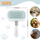 360°Rotating Dog and Cat Brush with Coated Tips and Soft Pins in 2 Length Gentle Slicker Brush for Small Dogs Puppies Yorkies Poodles Removes Loose Fur
