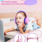 Tronsmart KH01 Kids Headphones - Foldable Over-Ear With Safety Volume 85/93dB, HD Stereo, 3.5mm Jack for Boys/Girls/School/Kindle/Travel/Tablets (Pink)
