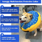 Katoggy Inflatable Dog Cone Collar for Post-Surgery Dogs & Cats, Soft Adjustable Blow-Up Donut E-Collar for Small, Medium & Large Pets