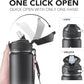 Enerbone 24 oz Insulated Water Bottle, Stainless Steel Bottle with Carrying Strap, Double-Wall Vacuum Insulation Design, Leakproof Sports Bottle with Straw, Keep Drinks Cold or Hot for Hours