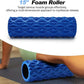 5 in 1 Foam Roller Set Trigger Point Foam Roller, Massage Roller Stick, Massage Ball, Stretching Strap for Deep Muscle Massage Pilates Yoga, Fitness Exercise for Whole Body (Blue Diamond)