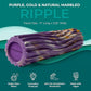 Oceanfoam Ripple Travel Foam Roller (11" x 3.35") Firm Mini Foam Roller for Physical Therapy, Deep Tissue Massage, Back Pain - High Density, Wave Textured - Yoga (Purple, Gold & Natural Marbled)