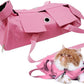 Kukaster Pet Cat’s Restraint Bag for Claw Care Nail Trimming Anti-Scratching Grooming Bag for Cats Medical Examination(Pink-s)