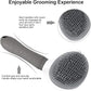 HUWEIHUA Cleaning Slicker Brush Clean Pets, Dog Cat Bunny Pet Grooming with Ergonomic Handle, Self-Cleaning Slicker for Dogs and Cats, Gray