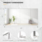 20x40 Inch Nickel Bathroom Mirror for Wall, Aluminum Frame Rectangle Rectangular Vanity Mirror, Modern Large for Bedroom, Living Room, Horizontal or Vertical