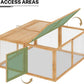 MoNiBloom Portable Chicken Run Rabbit Hutch Folding Chicken Cage Hen Coop for Indoor/Outdoor, Top and Side Opening Doors Small Animal Pet Playpen No Assembly Required Poultry Cage 45.5 x 42.5 x 20 in