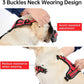 IVY&LANE No Pull Dog Harness for Large Dogs, Dog Vest Harness with Leash, Safety Belt and Storage Strap, Fully Adjustable Harness, 360° Reflective Strip, Soft Handle (Red, L)