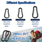 40PCS M5 Black Carabiner Clip, 3/16Inch Snap Hook Quick Link Small Clips, 2'' Spring Carabiner Link Buckle for Fishing Camping Hammock Dog Leashes-220LBS Holding Capacity