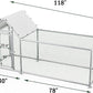 LEMBERI Small Metal Chicken Coop, Walk-in Chicken Run,Galvanized Wire Poultry Chicken Hen Pen Cage, Rabbits Duck Cages with Waterproof and Anti-Ultraviolet Cover for Outside,Backyard and Farm